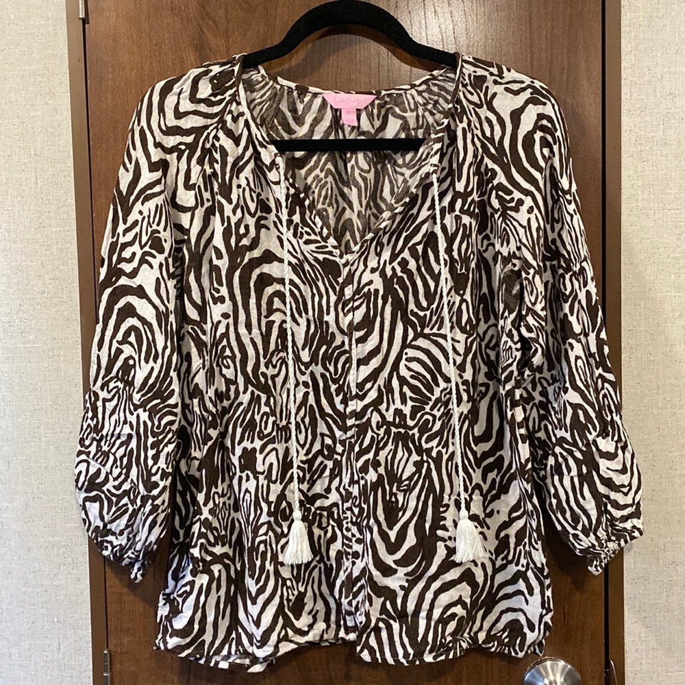 Lilly Pulitzer Etta Tassel Top